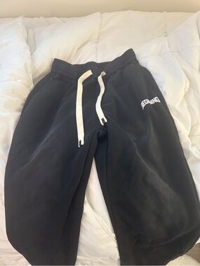 Showtime Collection Black Sweatpants with White Drawstring